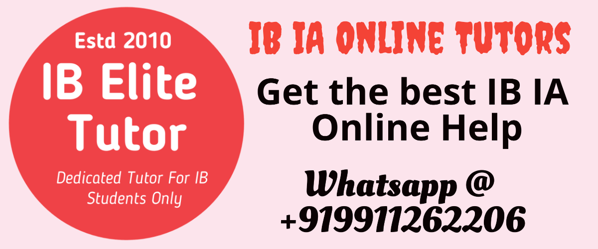 IB IA Online Tutors